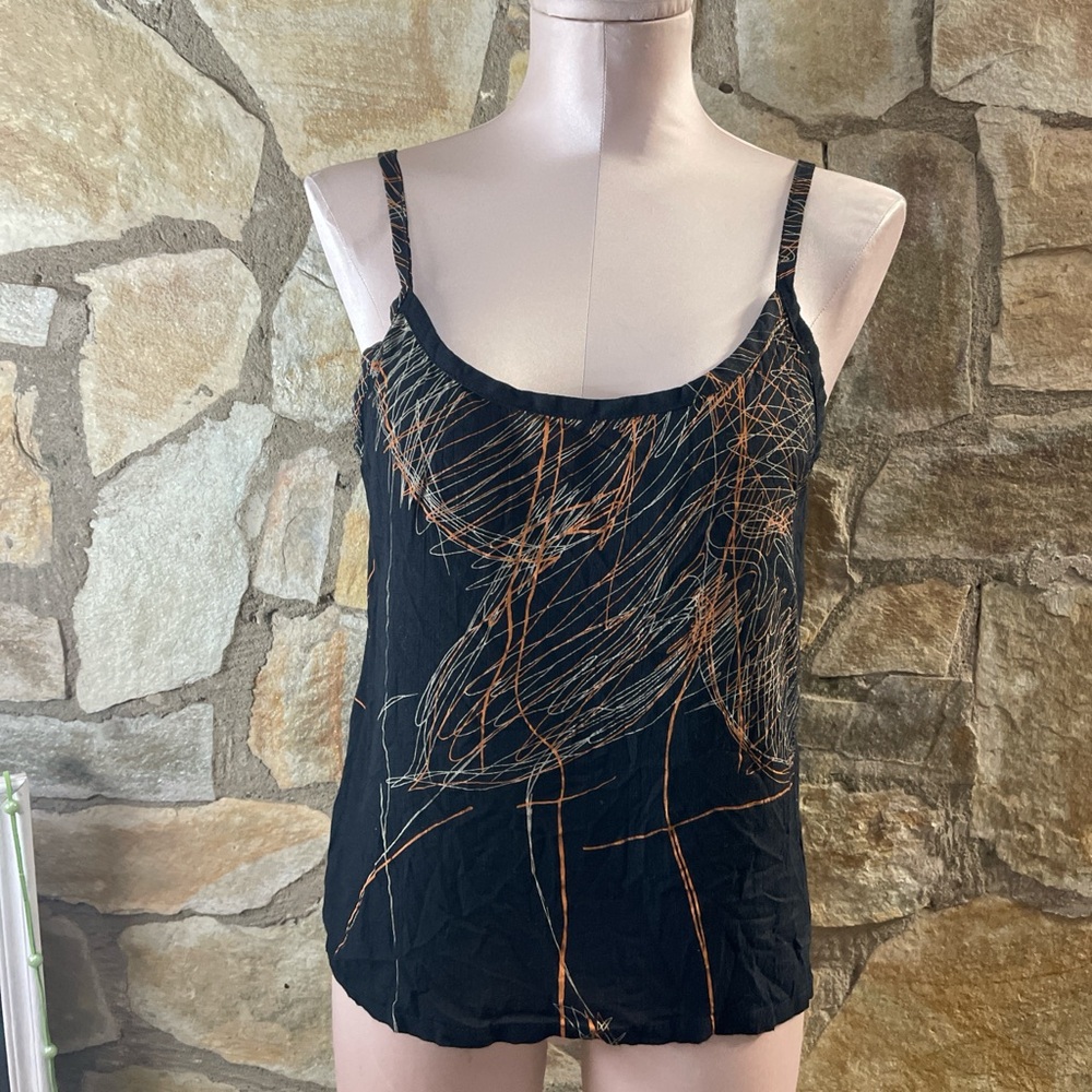 Ocean Collection Abstract Print Tank Top